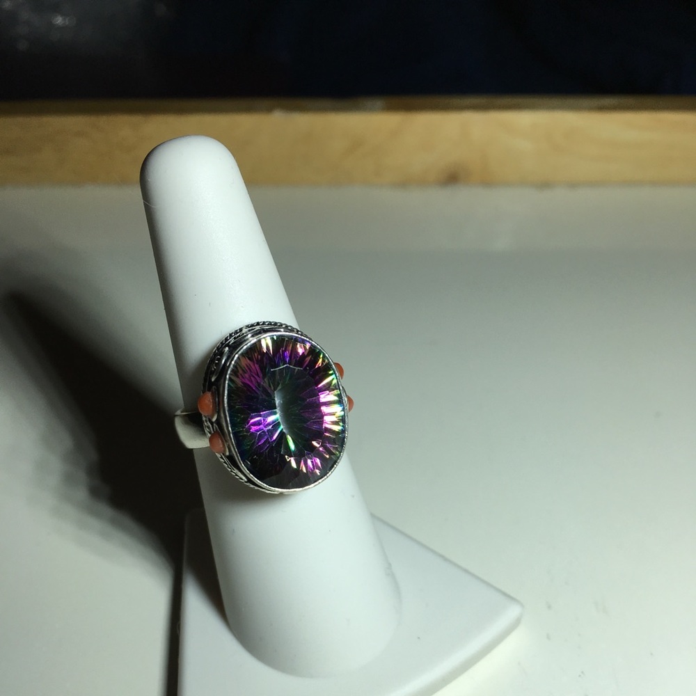 Beautiful Mystic Topaz Ring 6.5